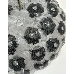 Pamono Clear and Black Flowers Flush Mount in Murano Glass by Simoeng><noscript><img width=