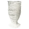 Discount Pamono Clear and White Spaghetti Vase by Gaetano Pesce for Fish Design