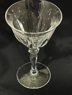 Pamono Clear Crystal Cut Wine Glasses from Peill & Putzler, Germany, 1970s> Glassware