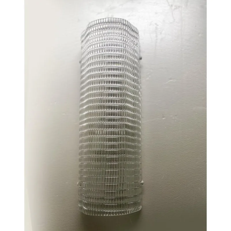 Discount Pamono Clear Diamanted Rectangular Murano Glass Wall Sconce by Simoeng