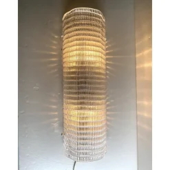 Discount Pamono Clear Diamanted Rectangular Murano Glass Wall Sconce by Simoeng