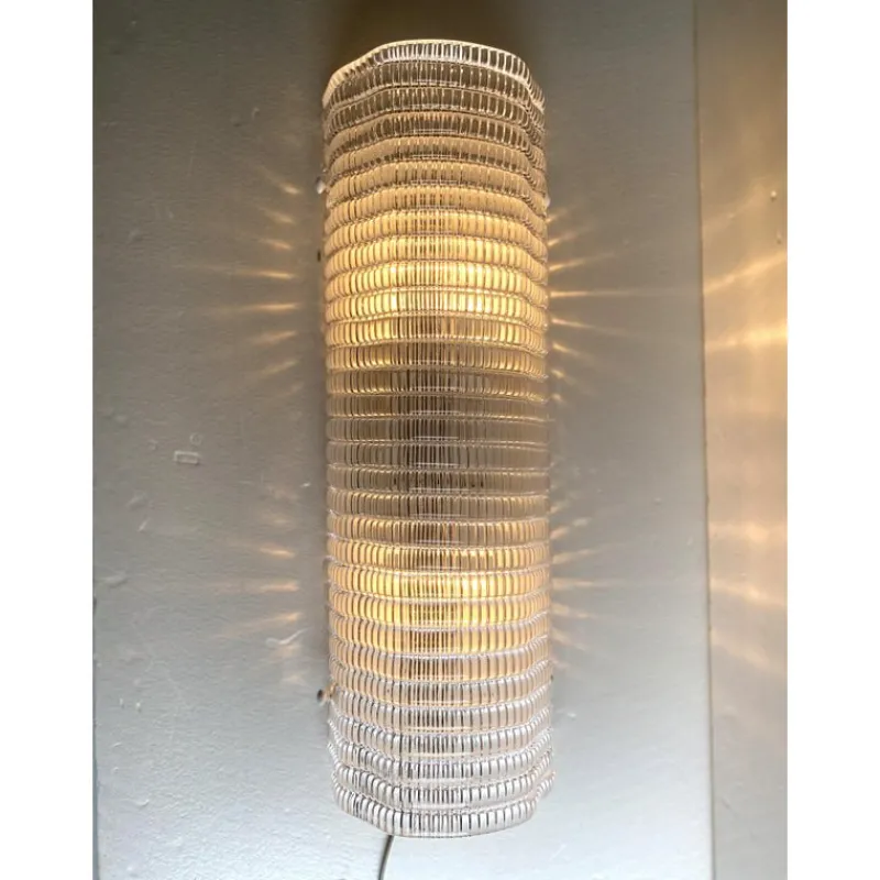 Discount Pamono Clear Diamanted Rectangular Murano Glass Wall Sconce by Simoeng