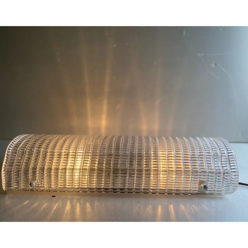 Discount Pamono Clear Diamanted Rectangular Murano Glass Wall Sconce by Simoeng