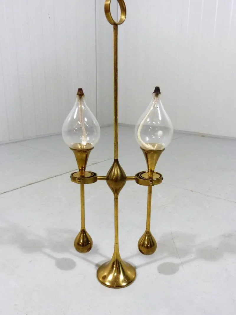Pamono Clear Drops Oil Lamp by Freddie Andersen, 1970s> Candleholders