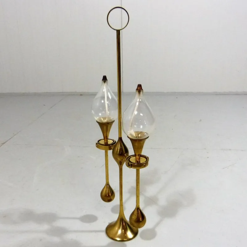 Pamono Clear Drops Oil Lamp by Freddie Andersen, 1970s> Candleholders