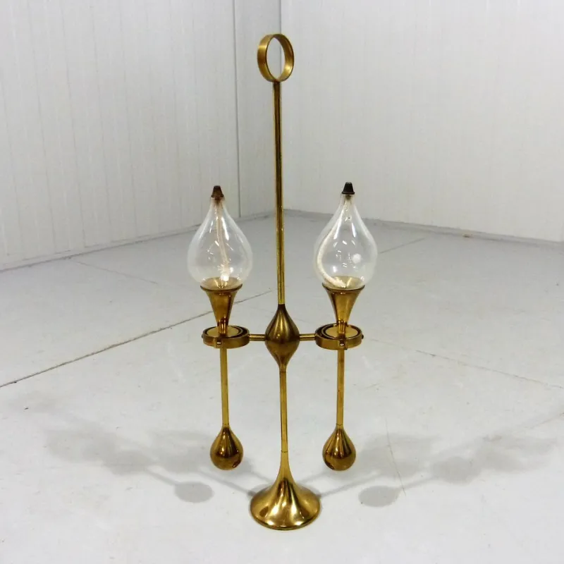 Pamono Clear Drops Oil Lamp by Freddie Andersen, 1970s> Candleholders