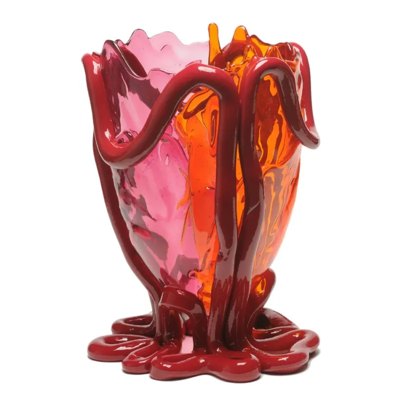 Pamono Clear Fuchsia, Clear Orange, Matt Bordeaux Indian Summer Extracolor Vase by Gaetano Pesce for Fish Design> Tabletop