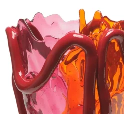 Pamono Clear Fuchsia, Clear Orange, Matt Bordeaux Indian Summer Extracolor Vase by Gaetano Pesce for Fish Design> Tabletop