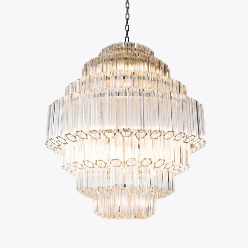 Clearance Pamono Clear Grande Palermo Chandelier from Pure White Lines