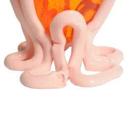 Pamono Clear Orange and Pastel Pink Indian Summer Vase by Gaetano Pesce for Fish Design><noscript><img width=
