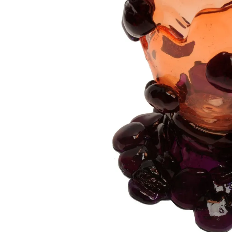 New Pamono Clear Purple Clear Ruby Nugget Vase by Gaetano Pesce for Fish Design