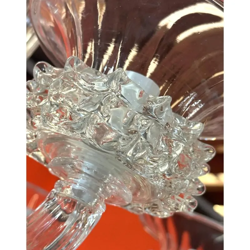Pamono Clear Rostrato Murano Glass Chandelier by Simoeng> Ceiling Lights