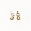 Pamono Clip Earrings in Gold with Cameo, Set of 2> Earrings