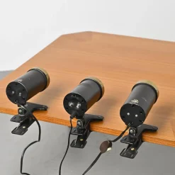 Pamono Clip-on Lamps by Jacques Biny for Lita, 1950s, Set of 3><noscript><img width=