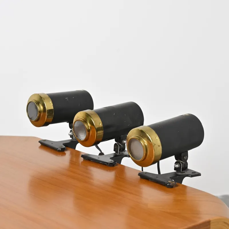 Pamono Clip-on Lamps by Jacques Biny for Lita, 1950s, Set of 3> Table Lamps