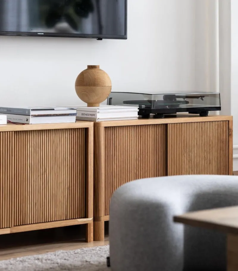 Online Pamono Cloe Oak TV Stand with Wooden Doors by Woodendot