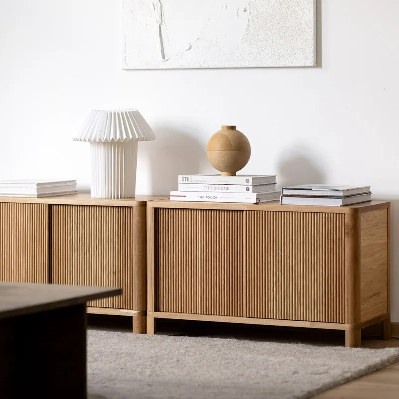 Online Pamono Cloe Oak TV Stand with Wooden Doors by Woodendot