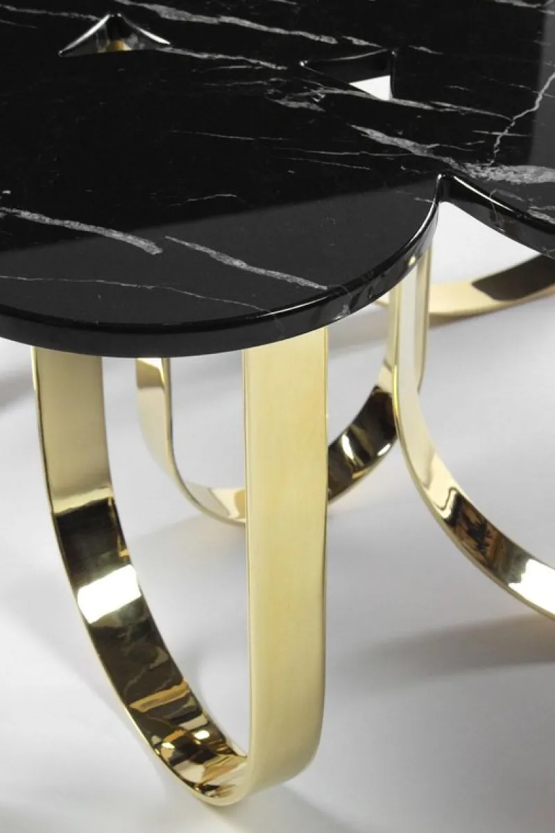Discount Pamono Cloud Coffee Table in Marble and Mirror Polished Brass by Barberini & Gunnell