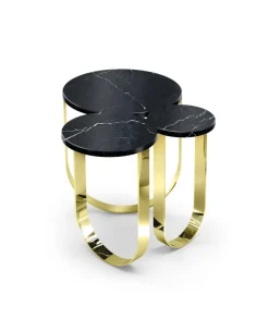 Pamono Cloud Side Table in Marble and Mirror Polished Brass by Barberini & Gunnell> Tables