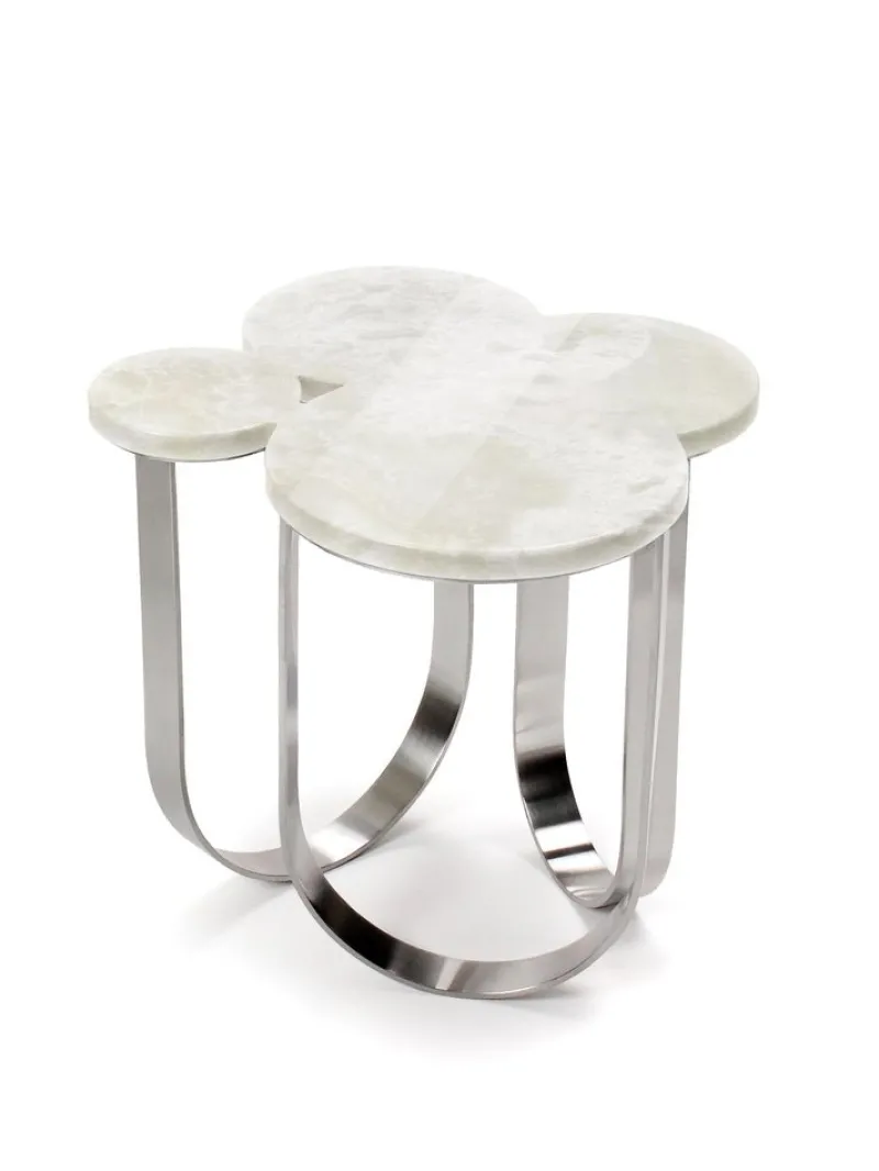 Pamono Cloud Side Table in Marble and Mirror Polished Brass by Barberini & Gunnell> Tables