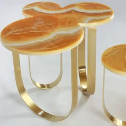 Online Pamono Cloud Side Table in Onyx and Brushed Brass by Barberini & Gunnell