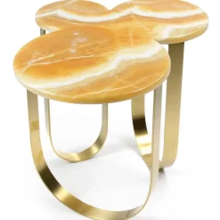 Online Pamono Cloud Side Table in Onyx and Brushed Brass by Barberini & Gunnell