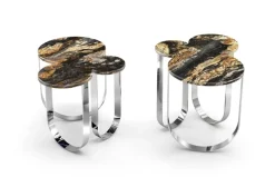 Online Pamono Cloud Side Table in Onyx and Brushed Brass by Barberini & Gunnell