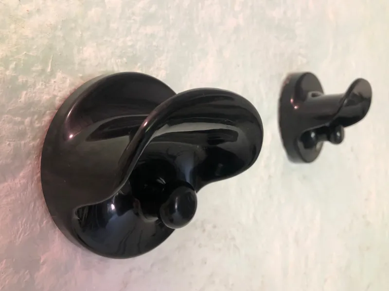 Pamono Coat Hooks by Olaf von Bohr for Kartell, 1970s, Set of 3> Racks, Hooks & Valets
