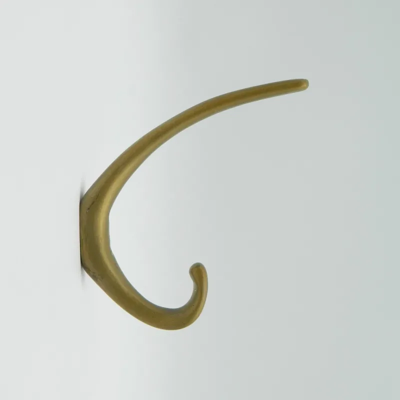 Pamono Coat Hooks in Brass by Franz Hagenauer for Werkstätte Hagenauer Wien, 1950s, Set of 9> Racks, Hooks & Valets