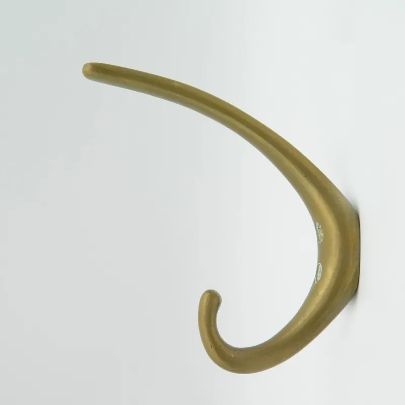 Pamono Coat Hooks in Brass by Franz Hagenauer for Werkstätte Hagenauer Wien, 1950s, Set of 9> Racks, Hooks & Valets