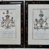 Pamono Coats of Arms, 1900, Artworks on Paper, Framed, Set of 2> Art Nouveau