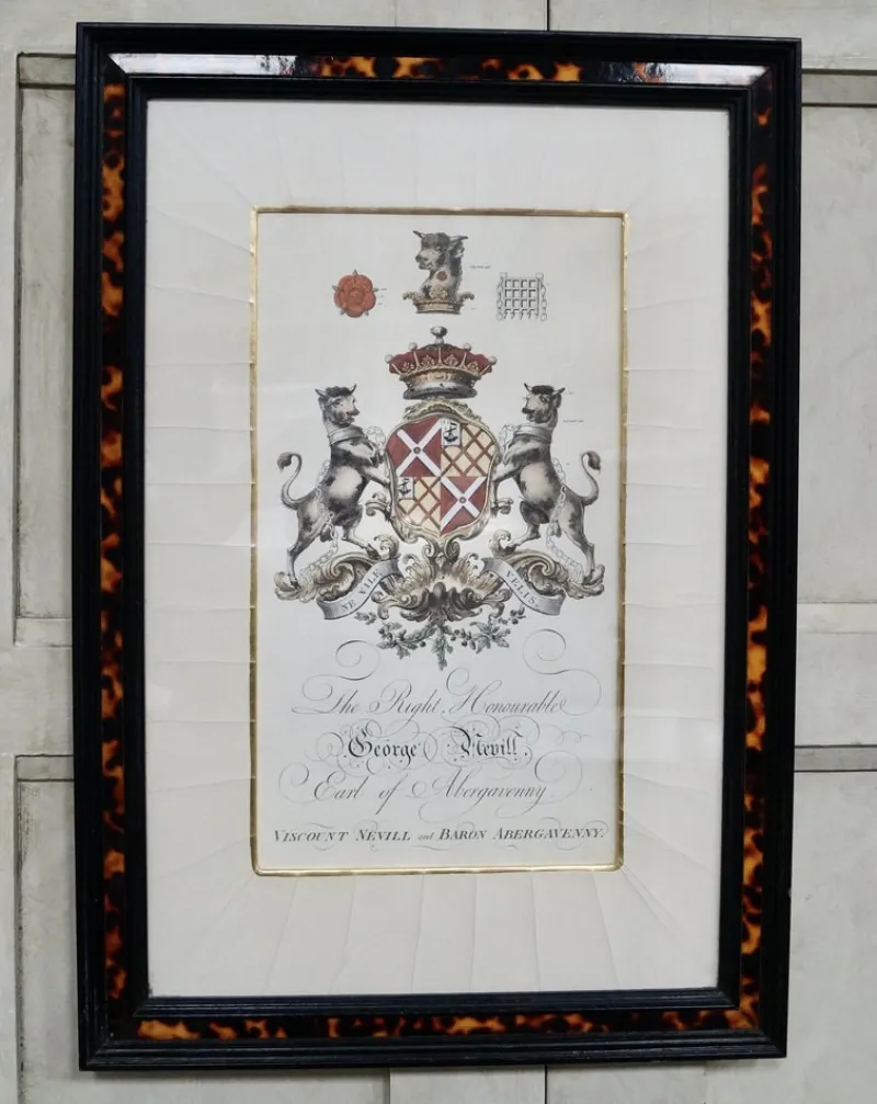 Pamono Coats of Arms, 1900, Artworks on Paper, Framed, Set of 2> Art Nouveau