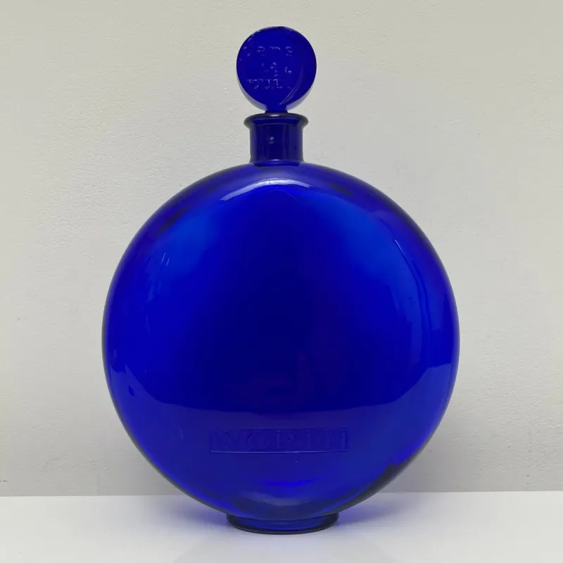 Pamono Cobalt Blue Perfume Bottle by René Lalique> Bottles, Carafes & Jugs