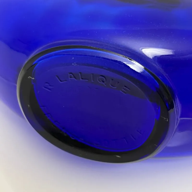 Pamono Cobalt Blue Perfume Bottle by René Lalique> Bottles, Carafes & Jugs