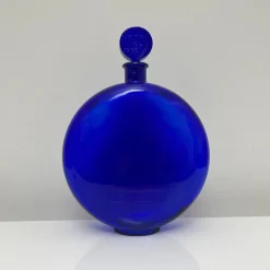 Pamono Cobalt Blue Perfume Bottle by René Lalique><noscript><img width=
