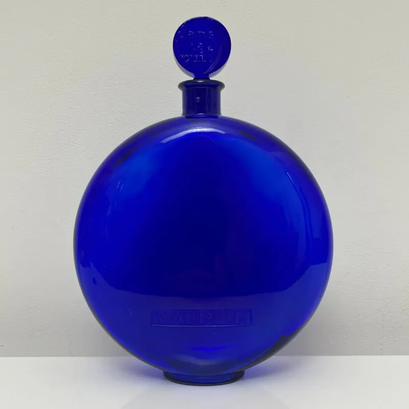 Pamono Cobalt Blue Perfume Bottle by René Lalique> Bottles, Carafes & Jugs