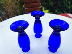 Discount Pamono Cobalt Glass Vase, 1970s, Set of 3