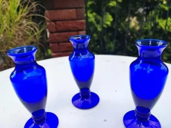 Discount Pamono Cobalt Glass Vase, 1970s, Set of 3