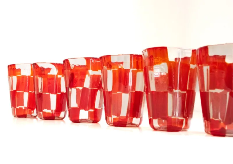 Online Pamono Cocktail Set in Murano Glass by Mariana Iskra for Ribes the Art of Glass, Set of 2