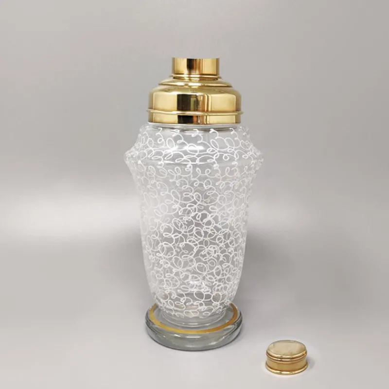 Best Pamono Cocktail Shaker Set with Four Glasses, Italy, 1960s, Set of 5