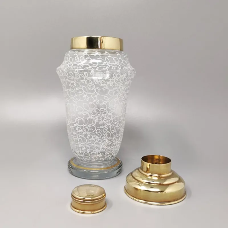 Best Pamono Cocktail Shaker Set with Four Glasses, Italy, 1960s, Set of 5