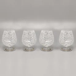 Best Pamono Cocktail Shaker Set with Four Glasses, Italy, 1960s, Set of 5