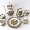 Pamono Coffee and Tea Service Country Life by Myott, 1960, Set of 21> Coffee & Tea Service
