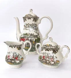 Pamono Coffee and Tea Service Country Life by Myott, 1960, Set of 21> Coffee & Tea Service