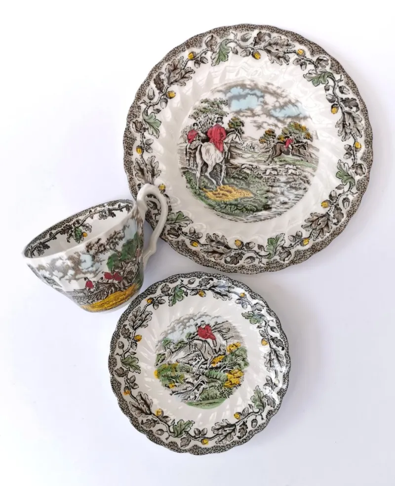 Pamono Coffee and Tea Service Country Life by Myott, 1960, Set of 21> Coffee & Tea Service