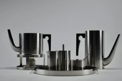 Clearance Pamono Coffee and Tea Set by Arne Jacobsen for Stelton, 1992, Set of 9