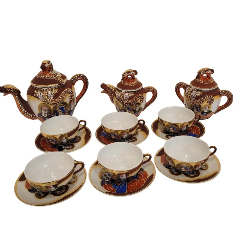 Online Pamono Coffee or Tea Cups in Satsuma Porcelain, 1930s, Set of 15
