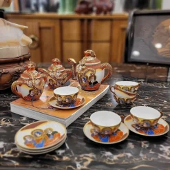 Online Pamono Coffee or Tea Cups in Satsuma Porcelain, 1930s, Set of 15