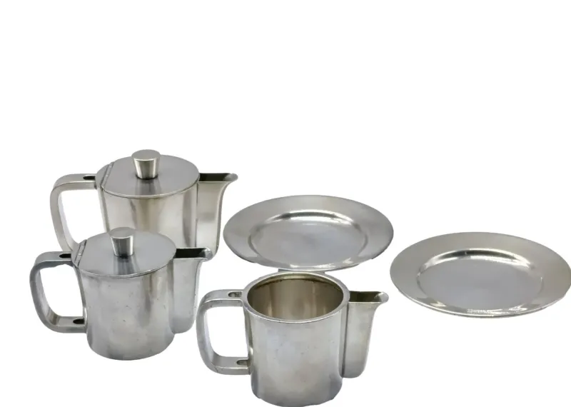 Pamono Coffee Pots, Plates and Milk Jug by Gio Ponti for Krupp, Italy, 1950s, Set of 5> Dinnerware Accessories