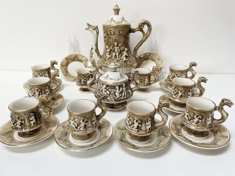 Pamono Coffee Service by R. Capodimonte, 1960s, Set of 12
